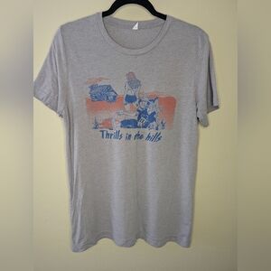 Casual-comedy Gray Graphic Tee size medium Brand Unkown